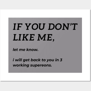 If you don't like me, let me know. I will get back to you in 3 working supereons. Posters and Art